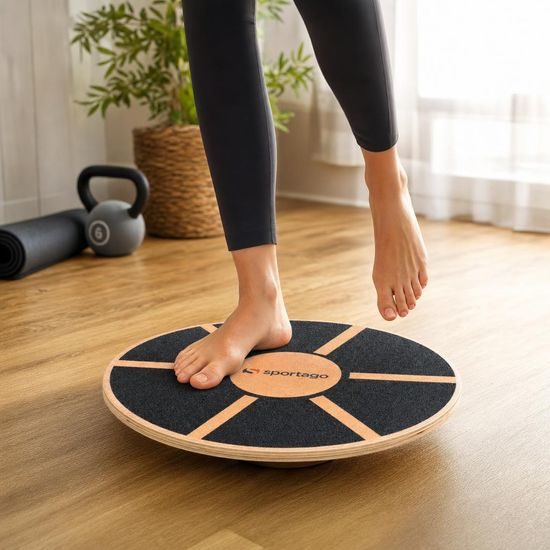 Drevená balančná doska Sportago Balance Board