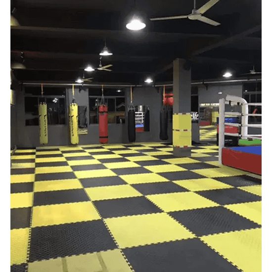 Sportago Tatami Taekwondo podložka 100x100cm čierno-žltá