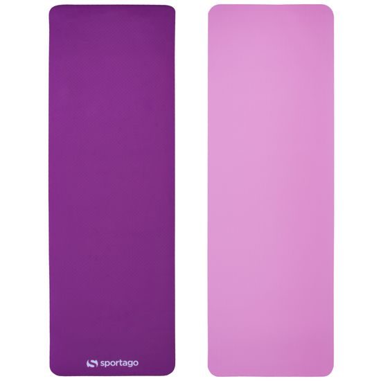 Podložka na cvičení Sportago TPE Yoga dvouvrstvá 173x61x0,6 cm Fialová