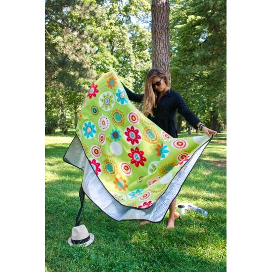 Sportago Flowers pikniková deka 180x180 cm