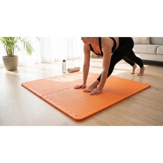 Puzzle podložka Sportago Easy-Lock 30x30x1,2 cm, 4 ks, oranžová