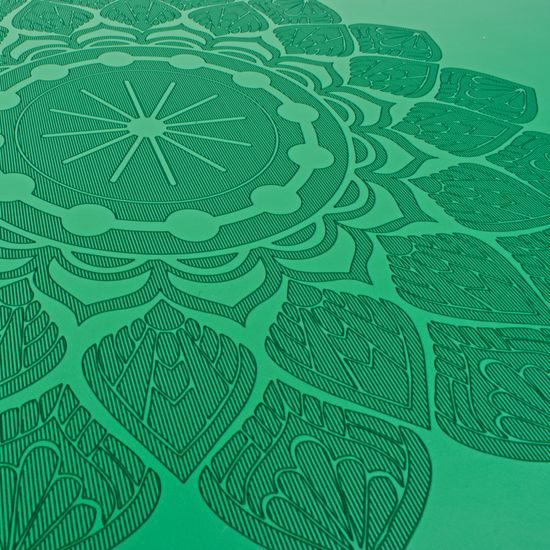 Gumová jóga podložka Sportago Indira 183x66x0,3cm - zelená