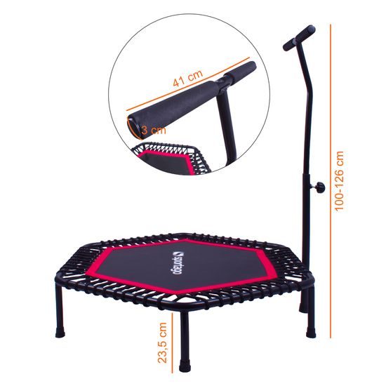 Sportago Whee jumping trampolína 112 cm, červená