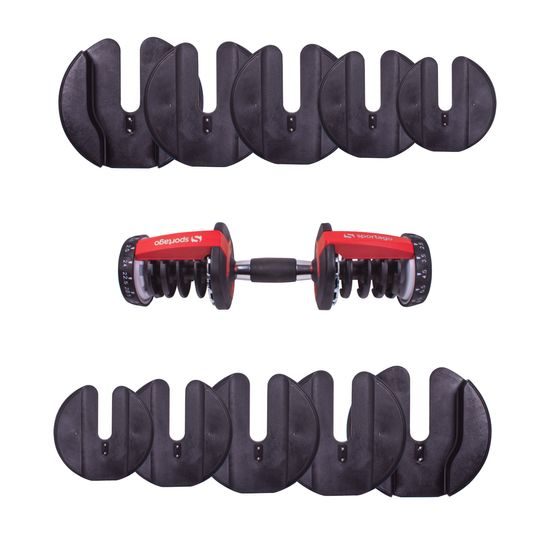 Sada 2ks nastaviteľných jednoručných činiek 2,5-24kg