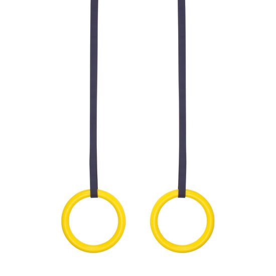 Závěsné ABS gymnastické kruhy Sportago, žluté