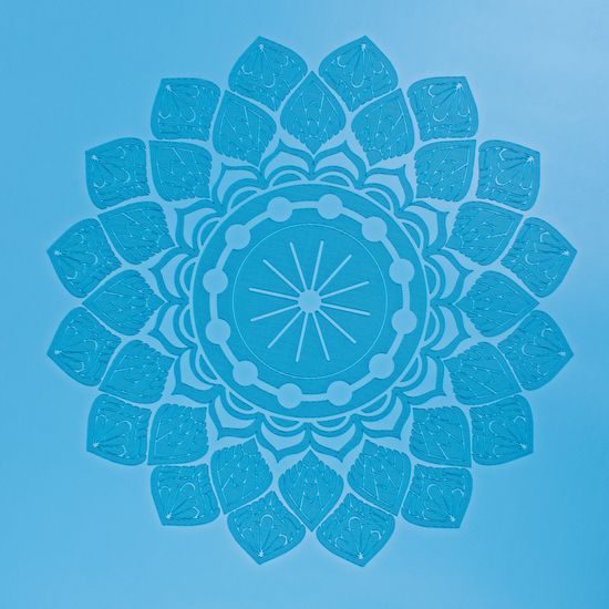 Gumová jóga podložka Sportago Indira 183x66x0,3cm - světle modrá