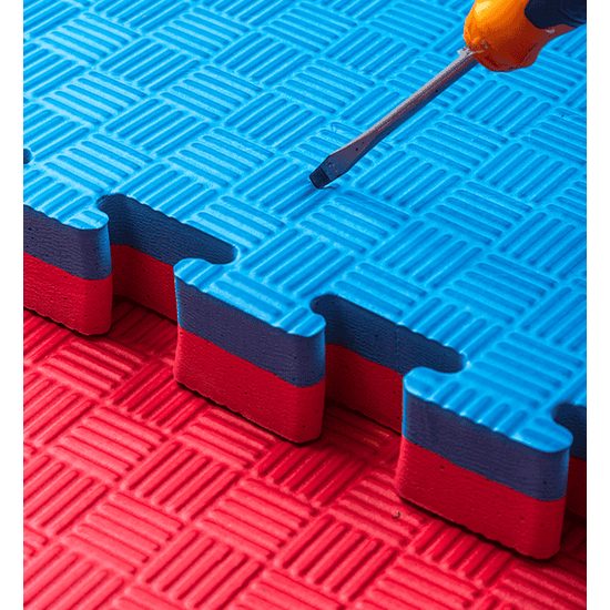 Sportago Tatami Taekwondo podložka 100x100cm červeno-modrá