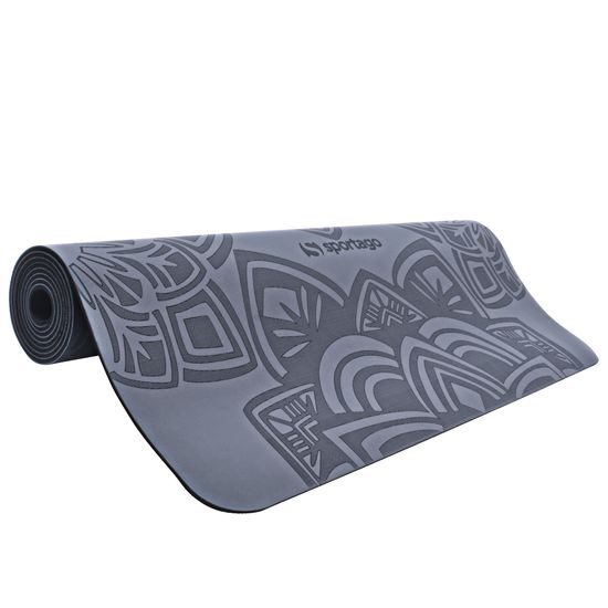 Gumová jóga podložka Sportago Šánti 183x66 cm - šedá