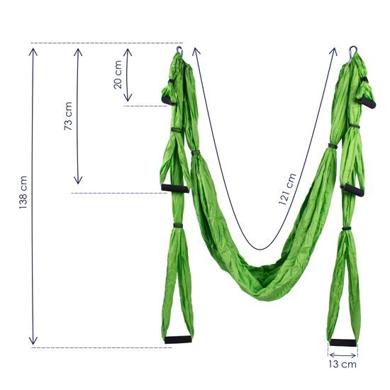 Záves na jógu Sportago Fly Yoga, zelený