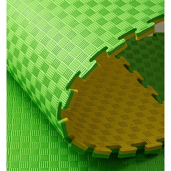 Sportago Tatami Taekwondo podložka 100x100cm žlutá-zelená