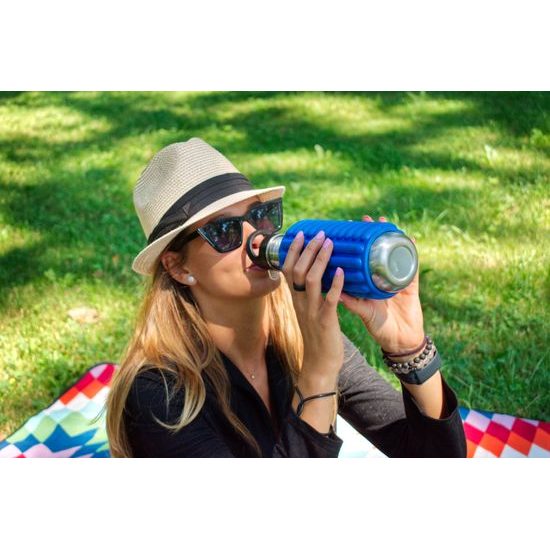 Masážna outdoorová fľaša Sportago Garrafa- modrá