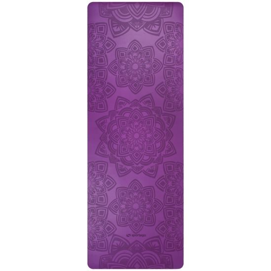 Gumová jóga podložka Sportago Šánti 183x66x0,3cm - fialová