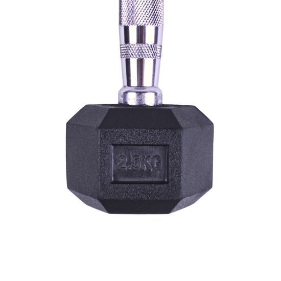 Profi šesťhranná pogumovaná činka Sportago Hexagon 2,5 kg