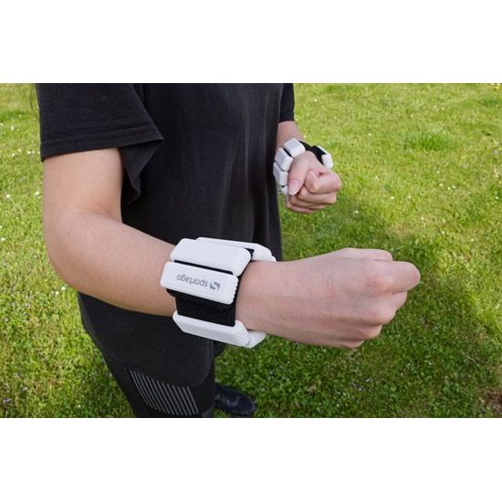 Sportago Fity Groove silikónové závažie na členky 2x0,5 kg, biele