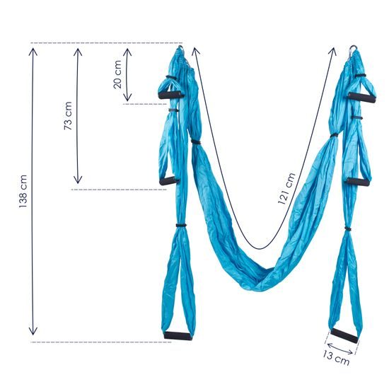 Závěs na jógu Sportago Fly Yoga - tyrkys