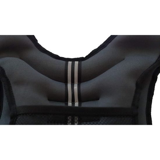 Detail reflexních pruhů na zadní straně vesty Sportago Brisk - šedá barva