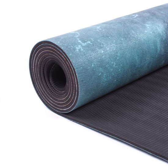 Designová TPE podložka na jógu Sportago s mikrovláknem 183x61 cm - pacific