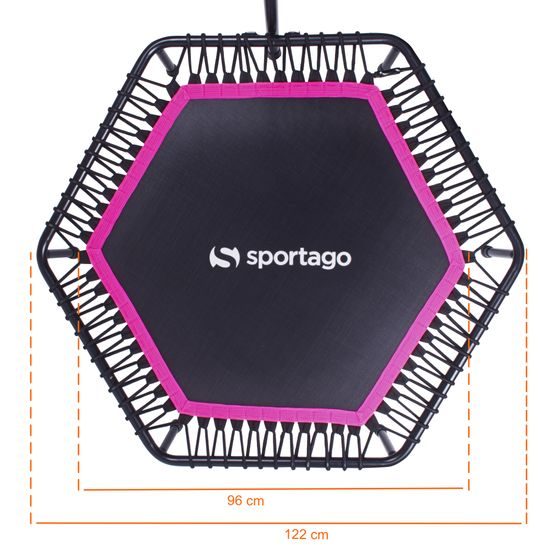 Sportago Whee jumping trampolína 122 cm, ružová