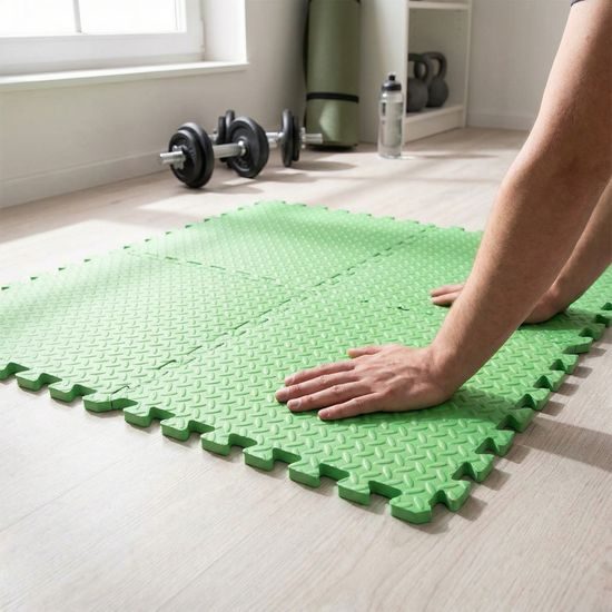 Puzzle podložka Sportago Easy-Lock 30x30x1,2 cm, 4 ks, zelená