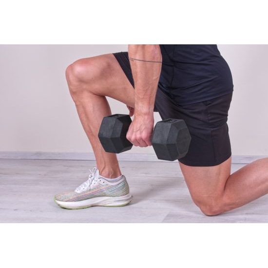 Profi šesťhranná pogumovaná činka Sportago Hexagon 12,5 kg