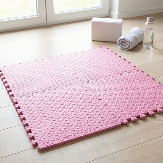 Puzzle podložka Sportago Easy-Lock 30x30x1,2 cm, 4 ks, ružová