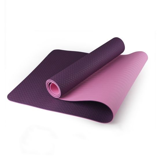 Fialová TPE podložka na jógu Sportago 183 × 61 cm
