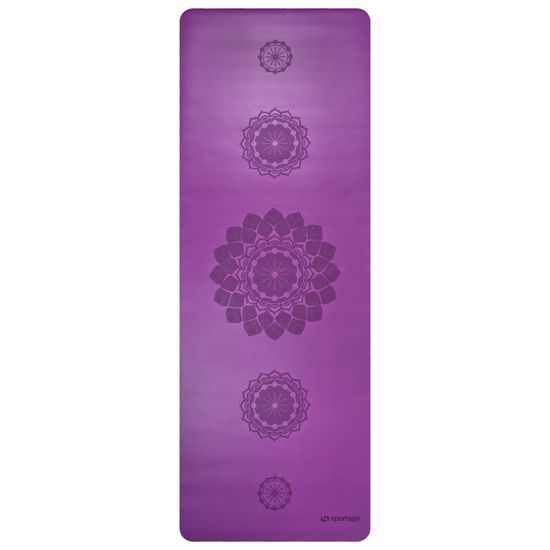 Gumová jóga podložka Sportago Indira 183x66 cm - fialová