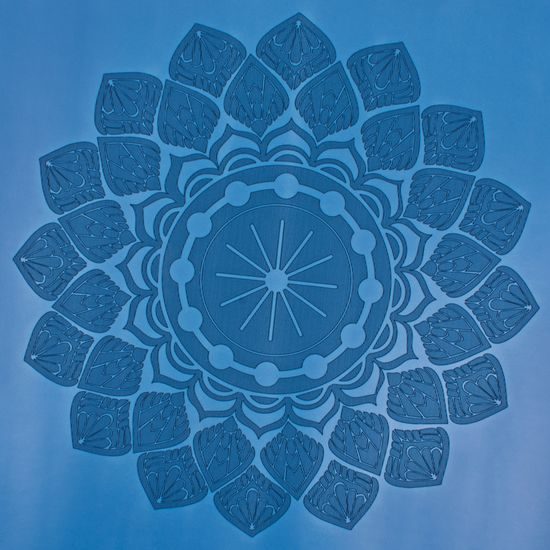 Gumová jóga podložka Sportago Indira 183x66 cm - tmavě modrá