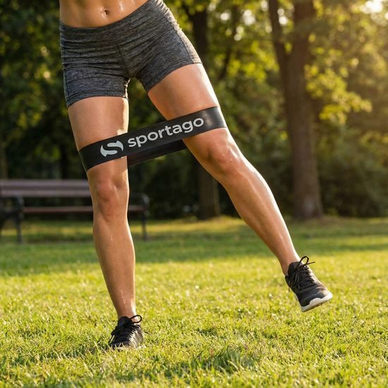 Gumový pás Sportago Stretch Extra Heavy 25 cm, čierny