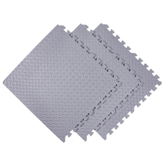 Puzzle podložka Sportago Easy-Lock 58x58x1 cm, 9 ks, růžová-šedá-černá