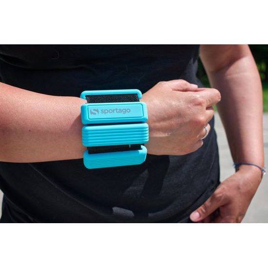 Sportago Fity Groove silikonové závaží na kotníky 2x0,5 kg, modré