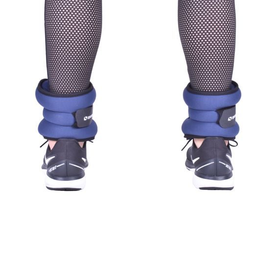 Sportago neoprénová záťaž na zápästie/členok 2 x 0,5 kg - modrá