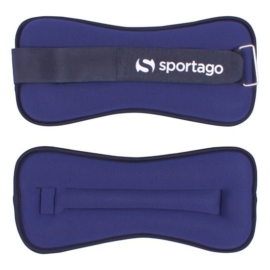 Sportago neoprénová zátěž na zápěstí/kotník 2 x 1 kg - modrá