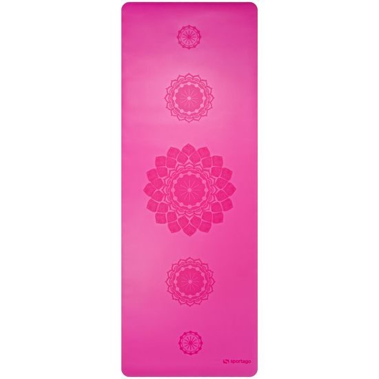 Gumová jóga podložka Sportago Indira 183x66 cm - růžová