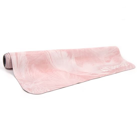 Prémiová semišová podložka na jogu Sportago 185x68x0,15 cm - Plameniaková Láska
