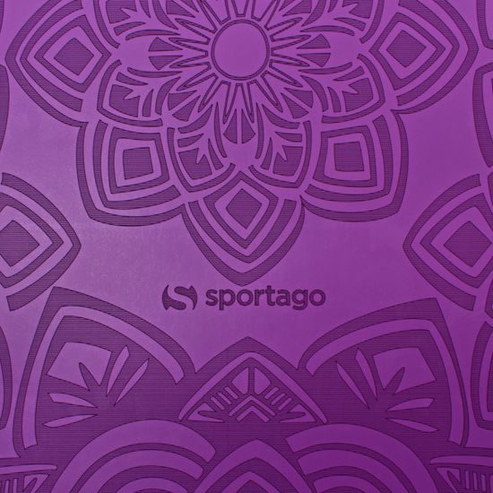Gumová jóga podložka Sportago Šánti 183x66x0,3cm - fialová