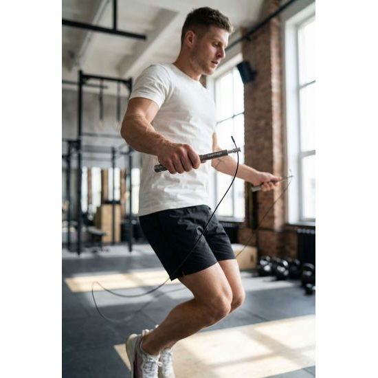 Švihadlo Sportago CrossFit Speed Pro Sivá