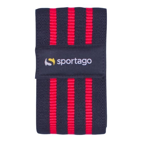 Textilní odporová guma Sportago - černo-červená, L - odpor do 90 kg
