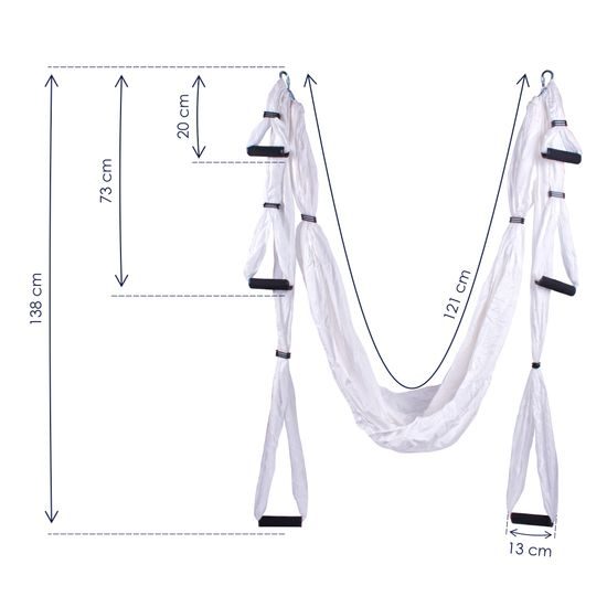 Závěs na jógu Sportago Fly Yoga -biela