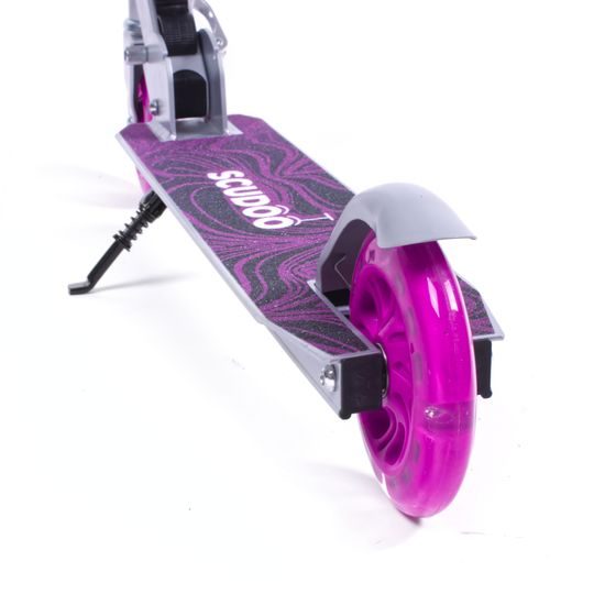 Koloběžka Scudoo Teeno Pro se svítícími kolečky - fialová