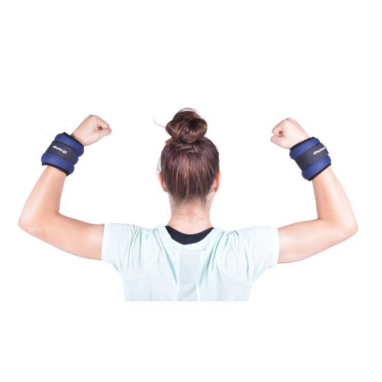 Sportago neoprénová záťaž na zápästie/členok 2 x 0,5 kg - modrá