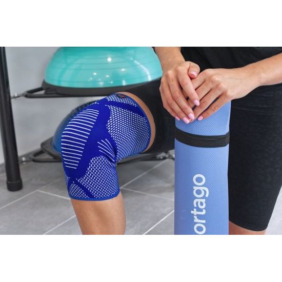 Sportago Sportovní bandáž na koleno elastická - modrá - 2 ks