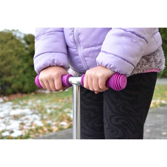 Trojkolka Scudoo Kido Pro so svietiacimi kolieskami - fialová