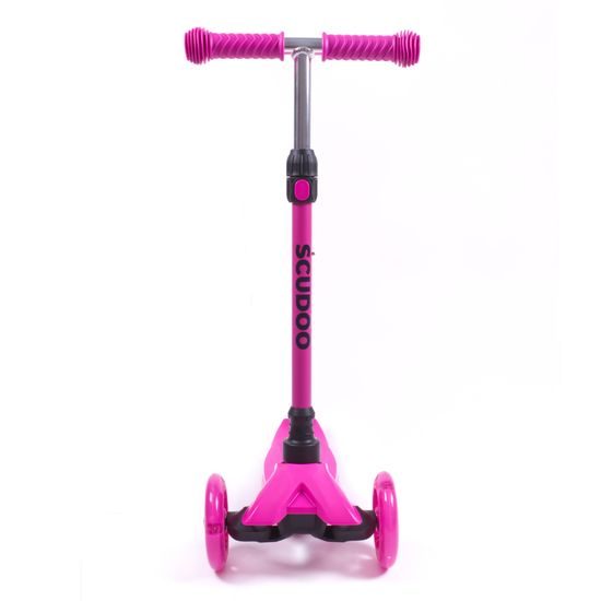 Trojkolka Scudoo Kido Pro so svietiacimi kolieskami - ružová