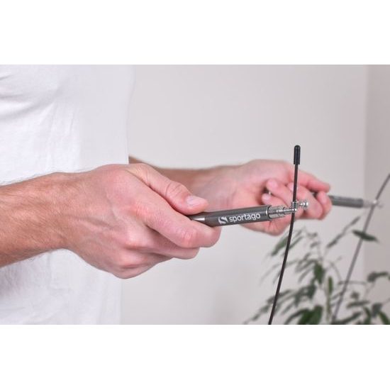 Švihadlo Sportago CrossFit Speed Pro Šedá