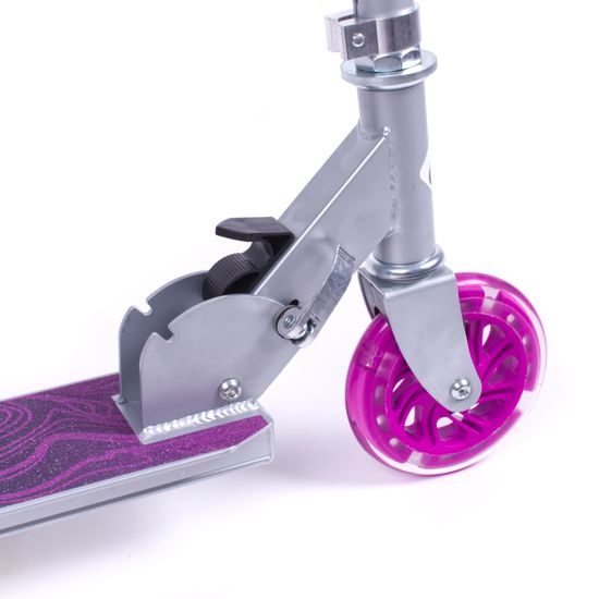 Koloběžka Scudoo Teeno Pro se svítícími kolečky - fialová