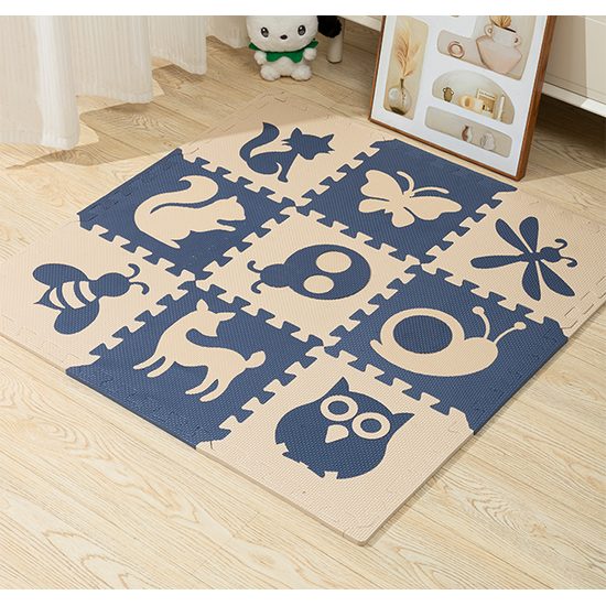 Puzzle podložka Sportago Easy-Lock 30x30x1 cm, 9 ks, zvieratá