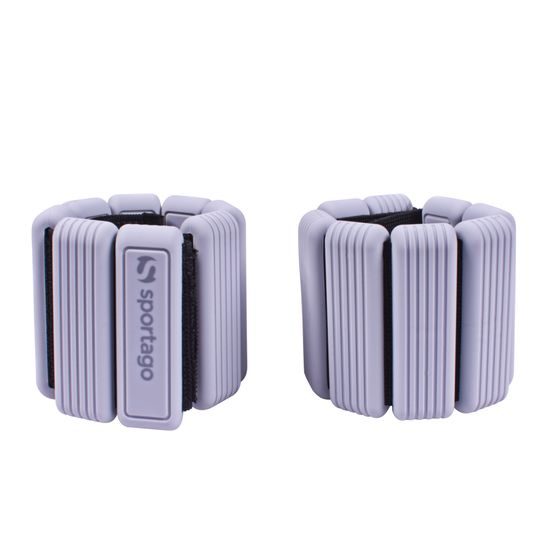 Sportago Fity Groove silikónové závažie na členky 2x0,5 kg, sivé