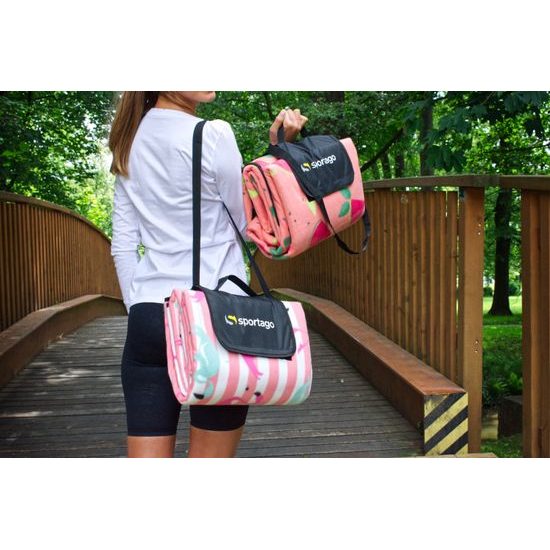 Sportago Flamingos pikniková deka 180x200 cm