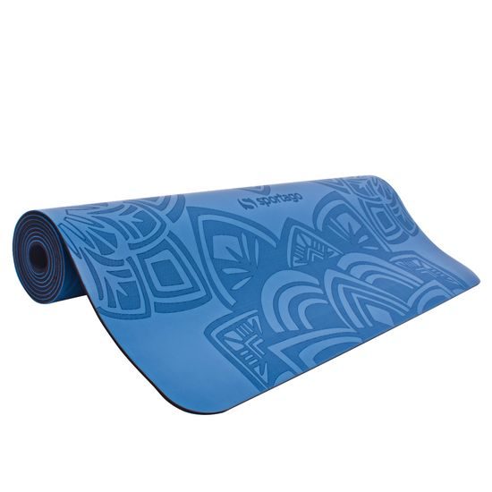 Gumová jóga podložka Sportago Šánti 183x66 cm - tmavě modrá